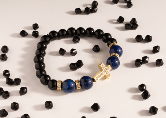 Dark Blue Magnesite Cross