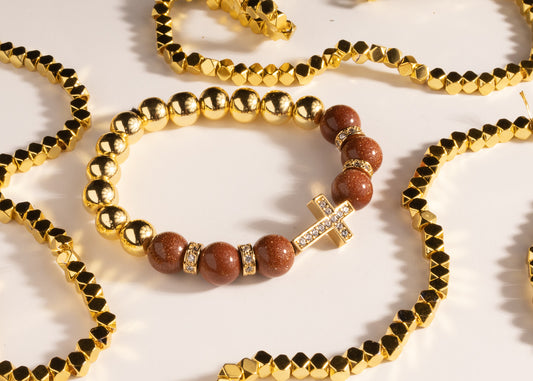 Natural Goldstone Cross